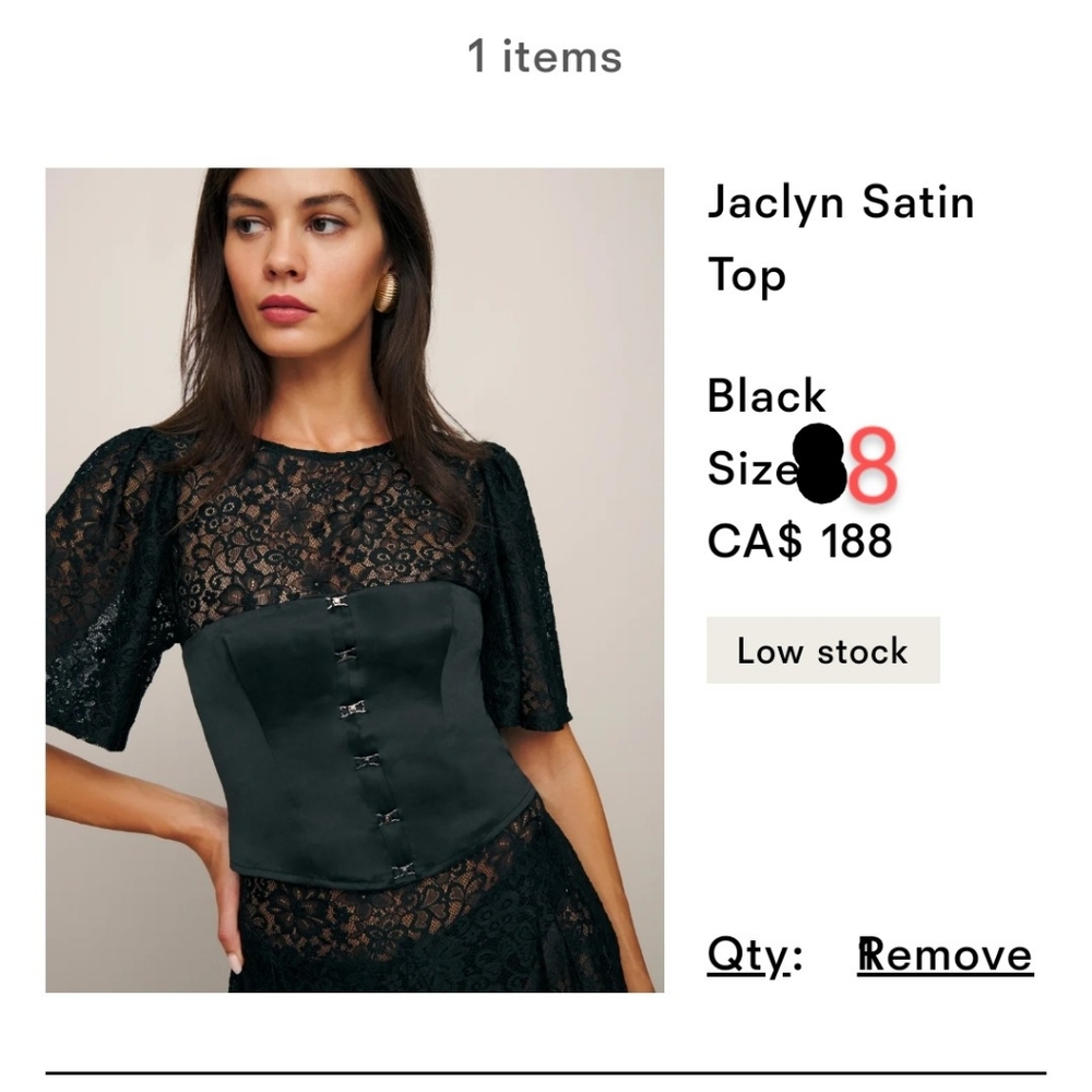 Reformation satin top